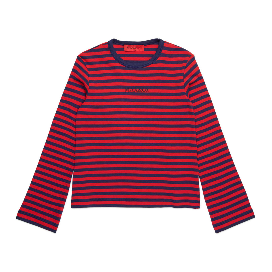 Max and Co Dark Red Striped Long Sleeve T-Shirt