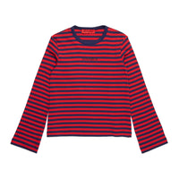 Max and Co Dark Red Striped Long Sleeve T-Shirt