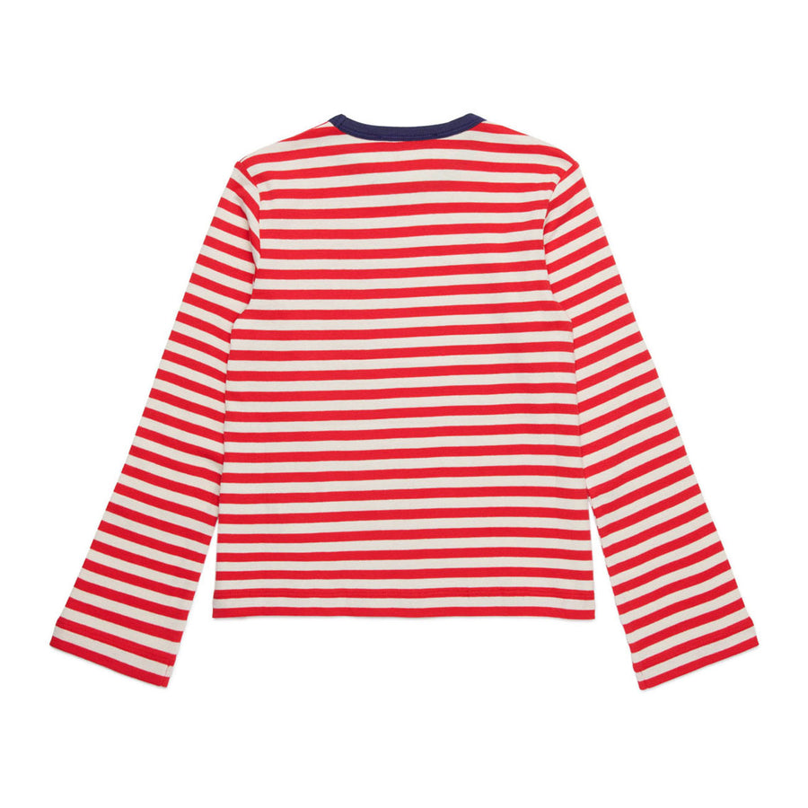 Max and Co Coral Red Striped Long Sleeve T-Shirt – Ladida