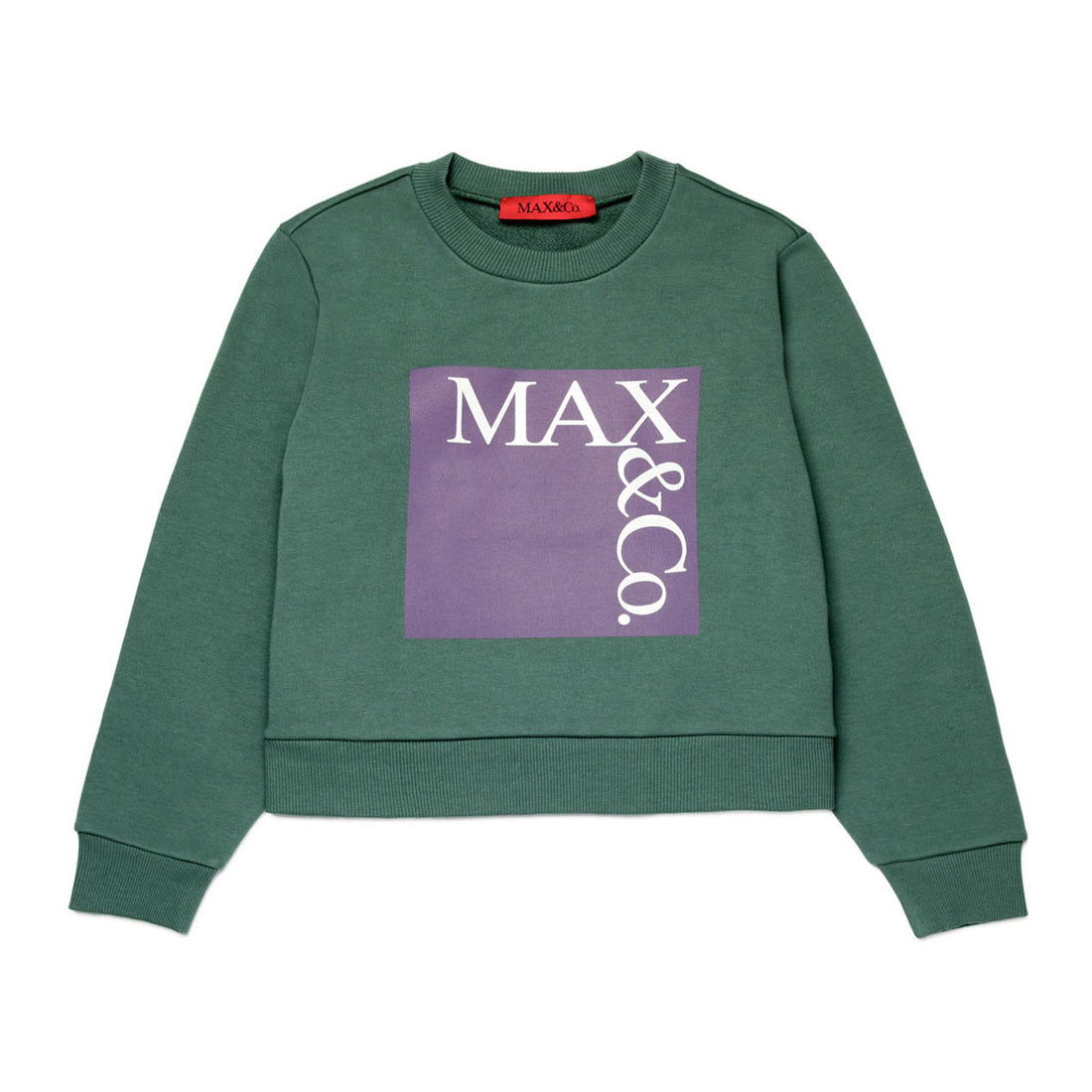 Max and Co Green Branded Crewneck Sweater