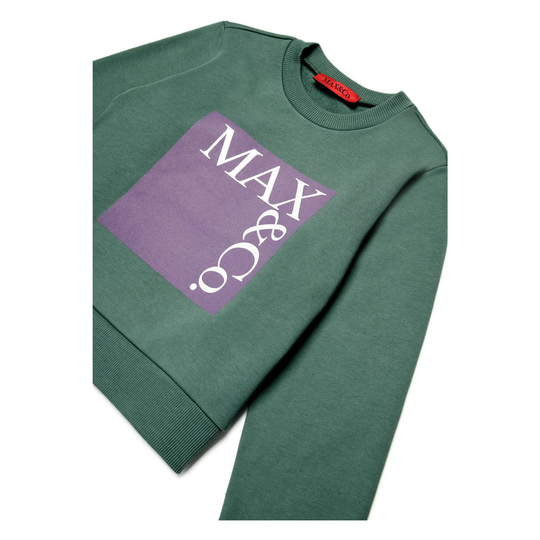 Max and Co Green Branded Crewneck Sweater