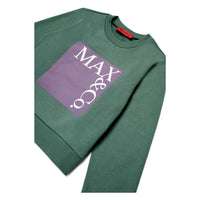 Max and Co Green Branded Crewneck Sweater