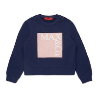 Max and Co Navy Branded Crewneck Sweater