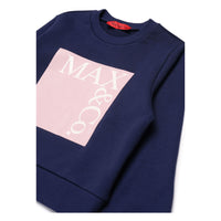 Max and Co Navy Branded Crewneck Sweater