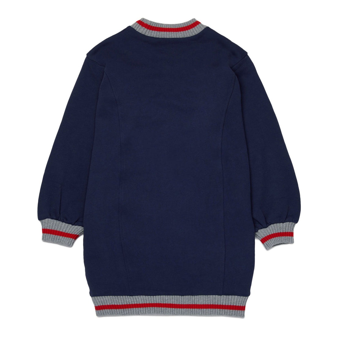 Max and Co Night Blue Sweater Dress With College Patches