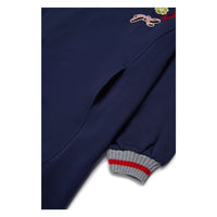 Max and Co Night Blue Sweater Dress With College Patches