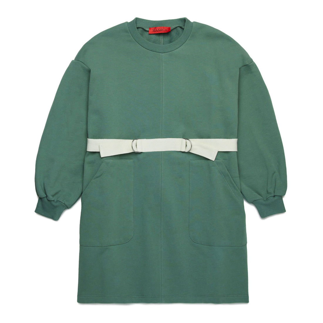 Max and Co Spruce Green Maxi Sweater Dress With Belt – Ladida