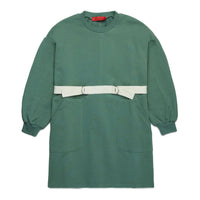 Max and Co Spruce Green Maxi Sweater Dress With Belt