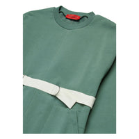 Max and Co Spruce Green Maxi Sweater Dress With Belt