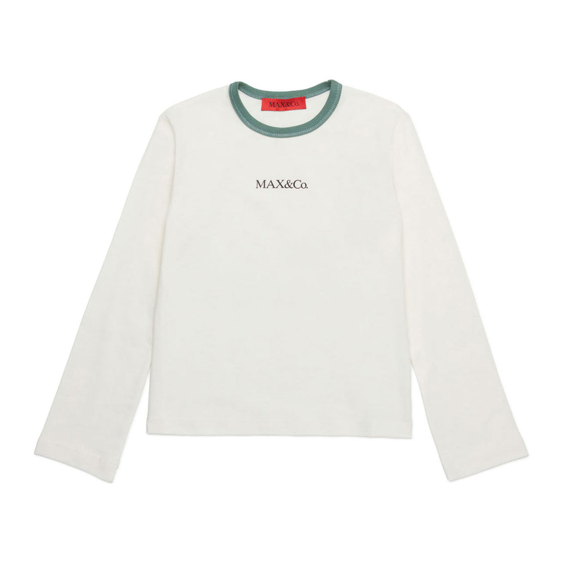 Max and Co White Long Sleeve T-shirt With Logo