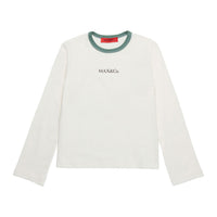Max and Co White Long Sleeve T-shirt With Logo
