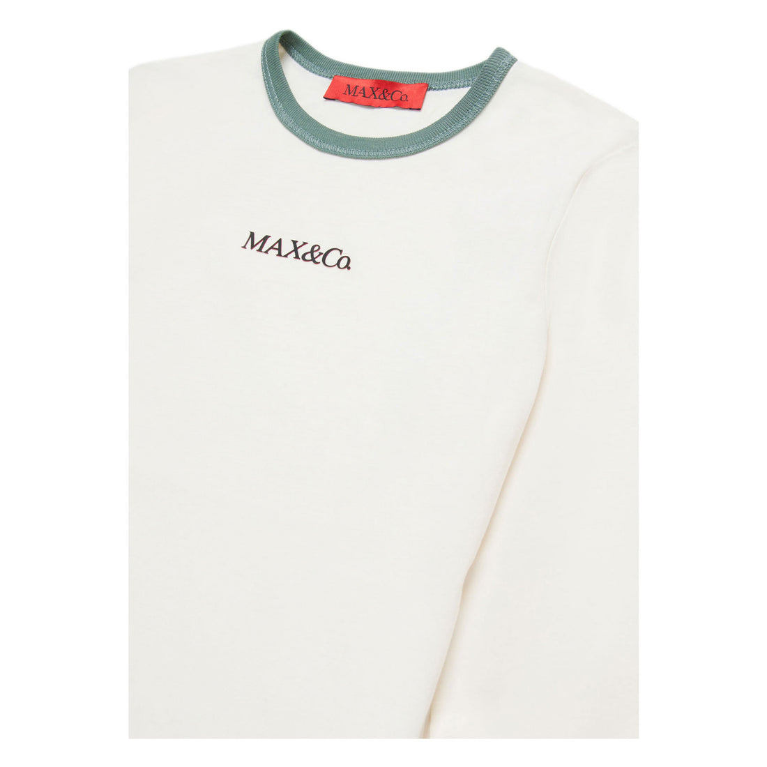 Max and Co White Long Sleeve T-shirt With Logo