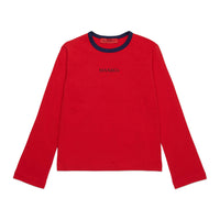 Max and Co Red Long Sleeve T-shirt With Logo