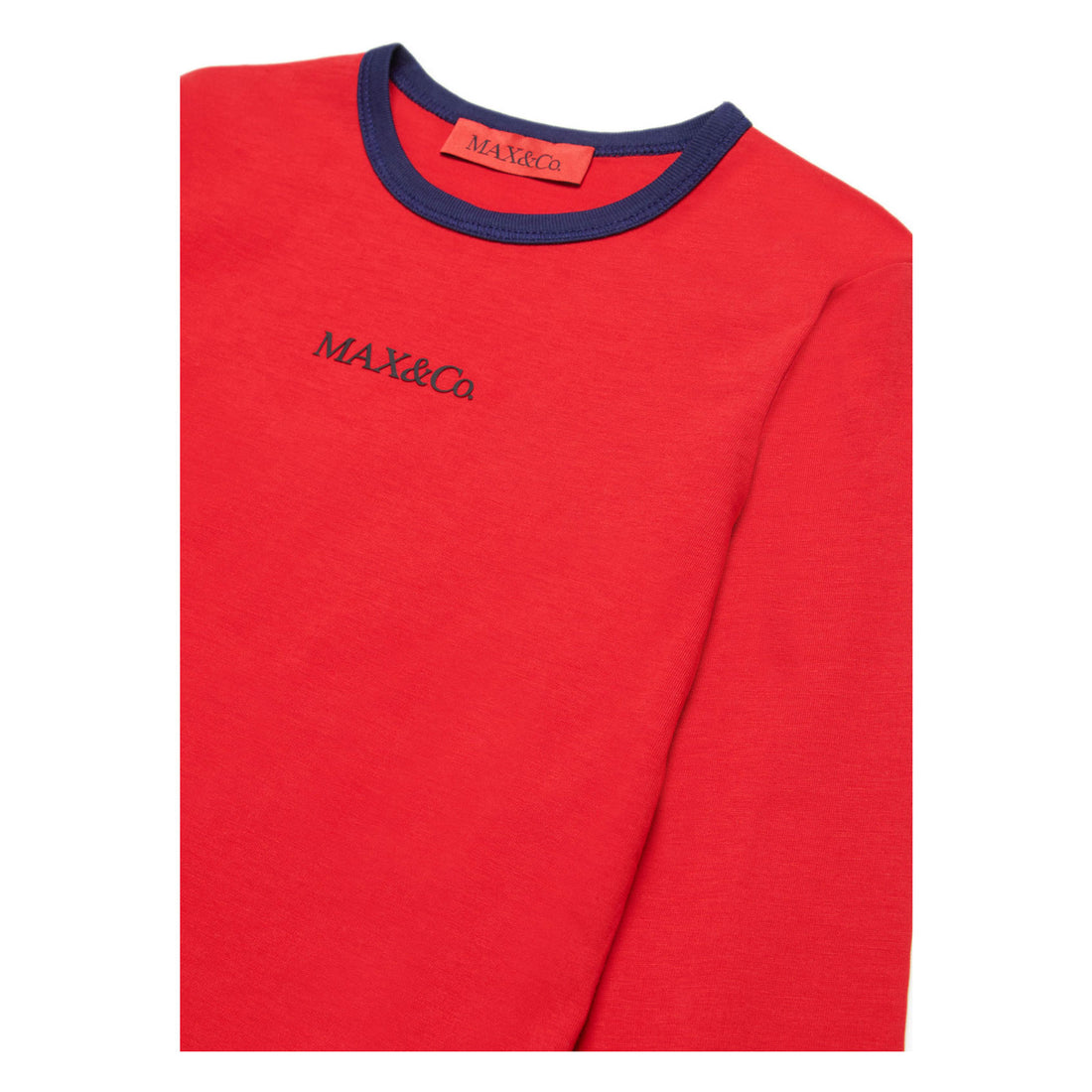 Max and Co Red Long Sleeve T-shirt With Logo