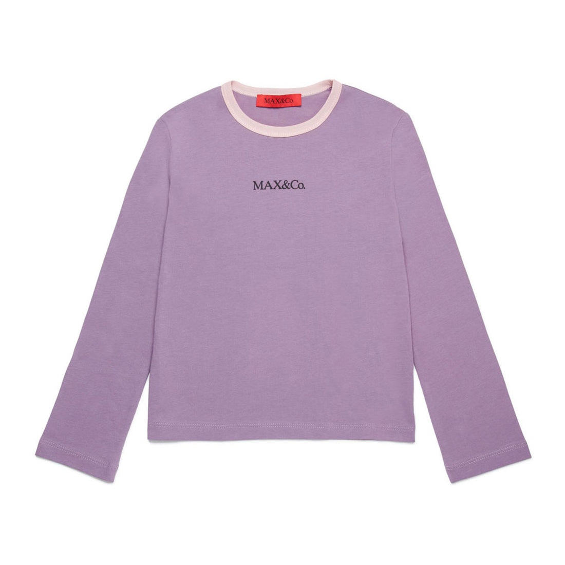 Max and Co Light Lilac Long Sleeve T-shirt With Logo