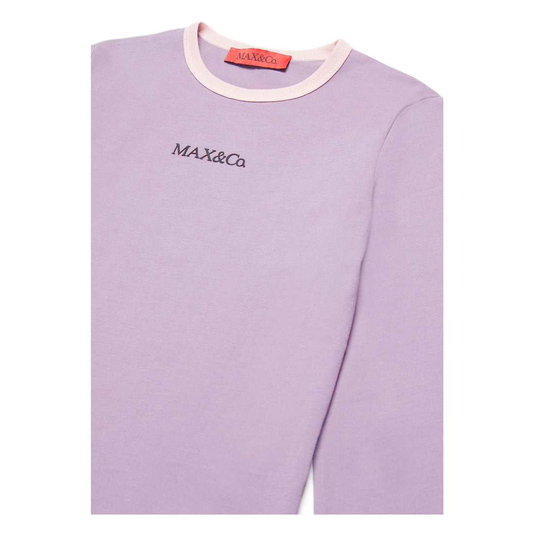 Max and Co Light Lilac Long Sleeve T-shirt With Logo