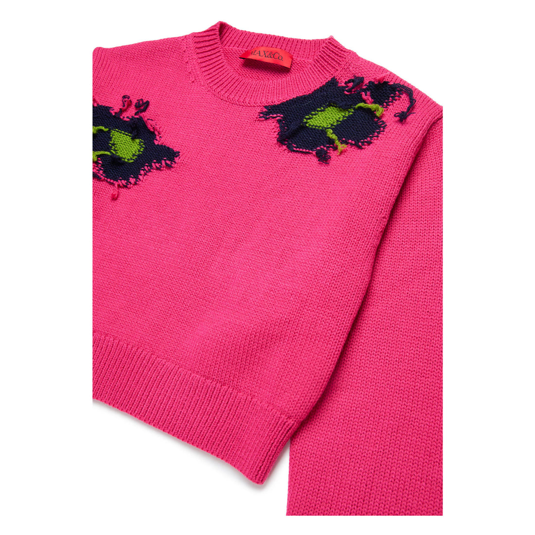 Max and Co Wool Blend Pullover With Flowers