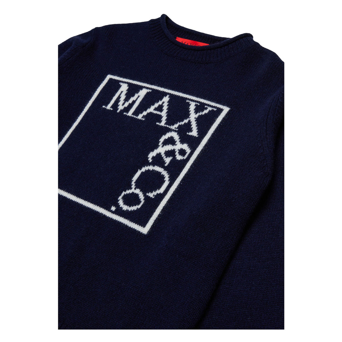 Max and Co Navy Square Logo Knit Sweater