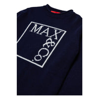 Max and Co Navy Square Logo Knit Sweater