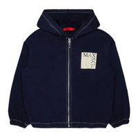 Max and Co Navy Square Logo Hoodie