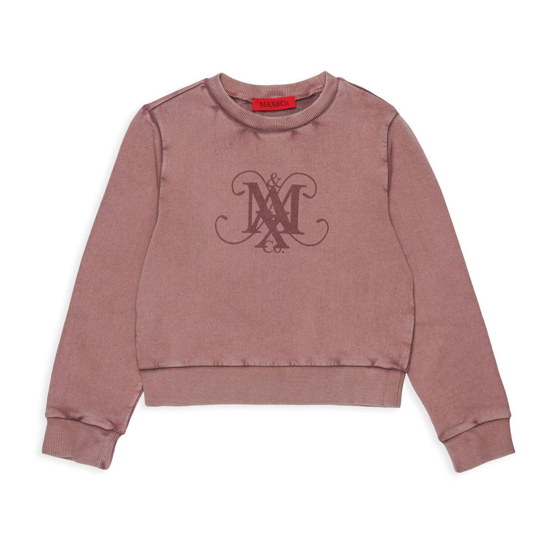 Max and Co Mauve Logo Washed Sweatshirts