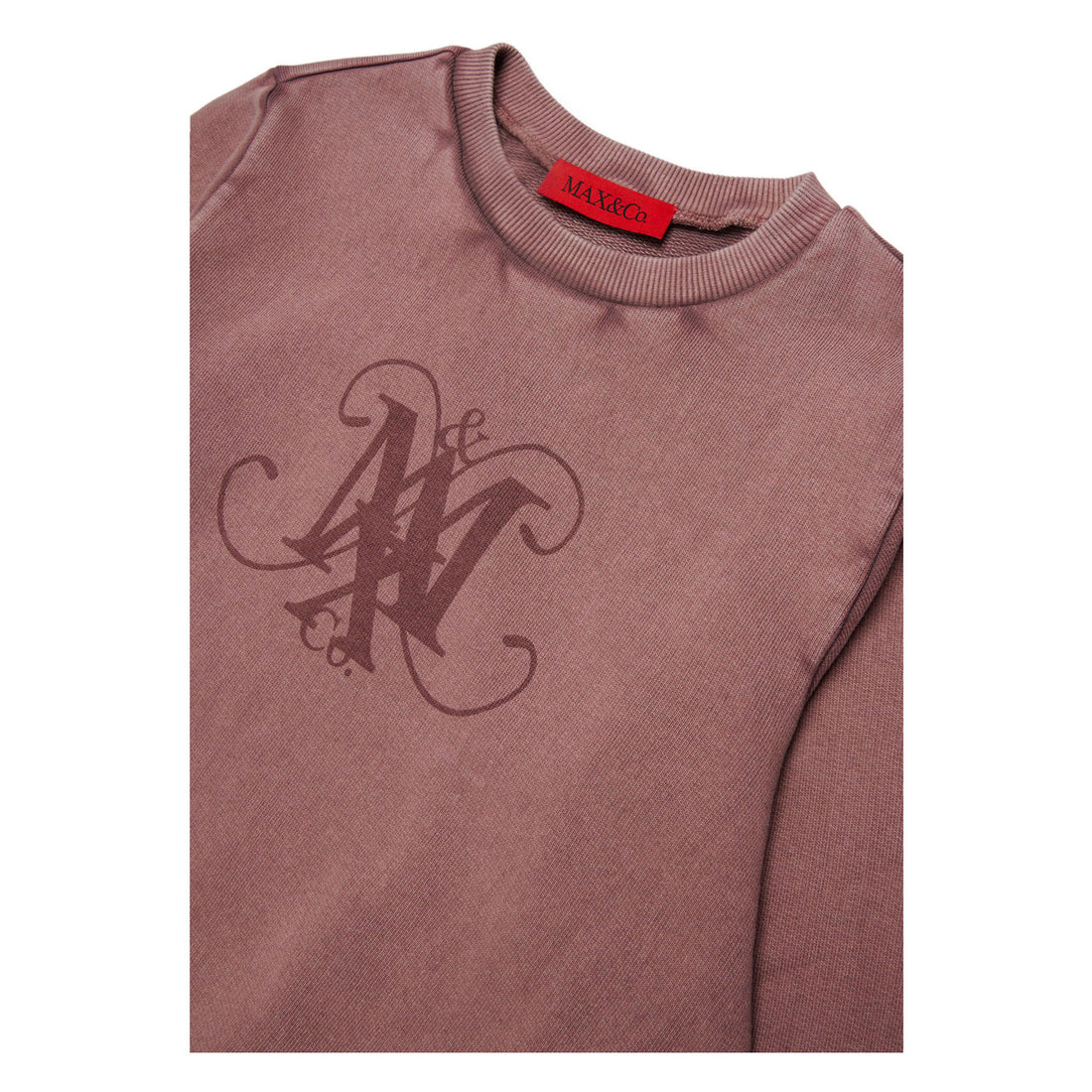 Max and Co Mauve Logo Washed Sweatshirts