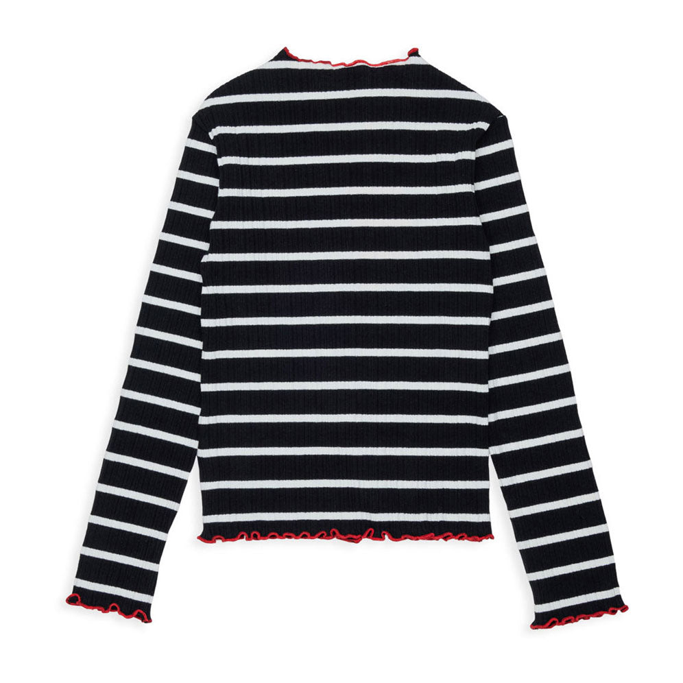 Max and Co Black/White Stripe Ribbed Tee