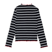 Max and Co Black/White Stripe Ribbed Tee