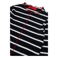Max and Co Black/White Stripe Ribbed Tee