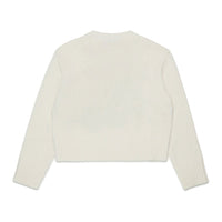 Max and Co Ivory Multi Color Square Logo sweater