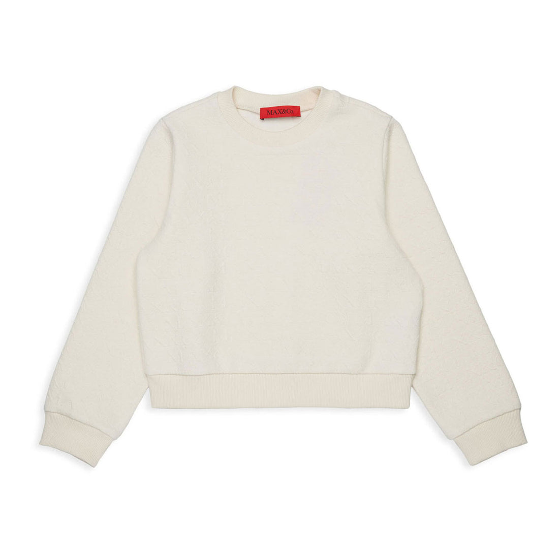 Max and Co Ivory Jacquard Allover Logo Sweatshirt