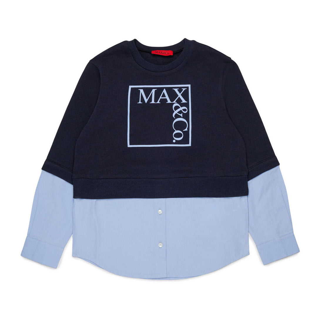 Max and Co Navy Logo Sweatshirt