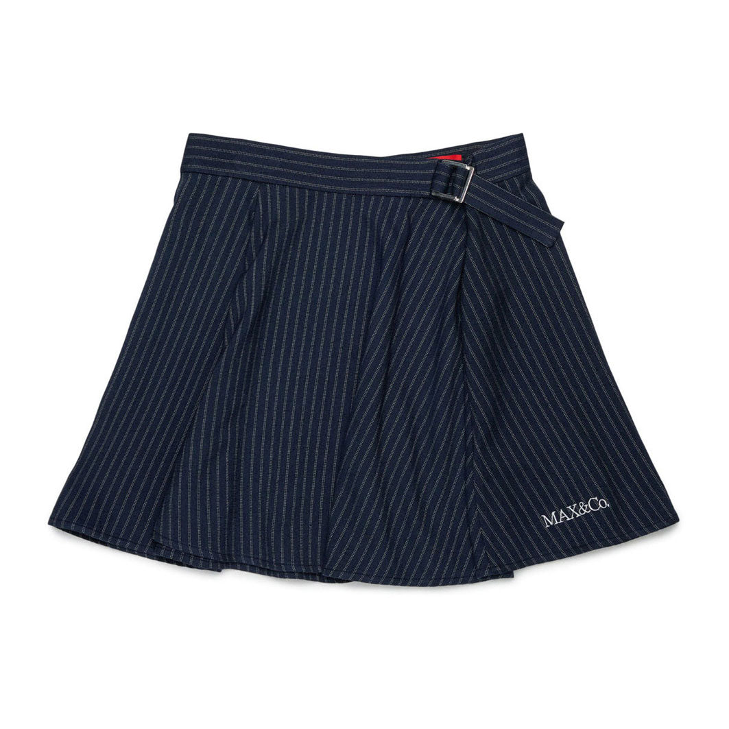 Max and Co Navy Pinstripe Skirt