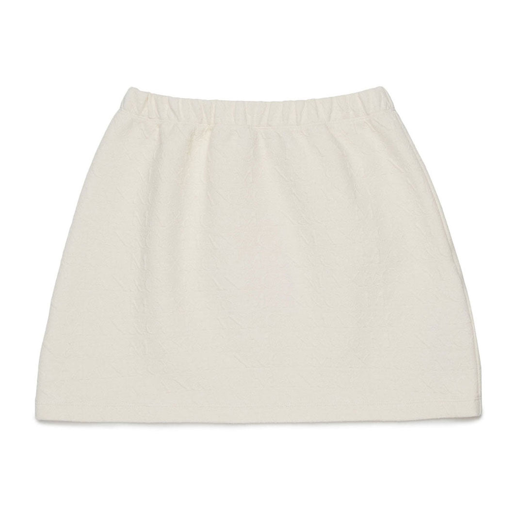 Max and Co Ivory Jacquard Allover Logo Skirt