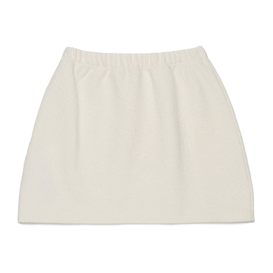 Max and Co Ivory Jacquard Allover Logo Skirt