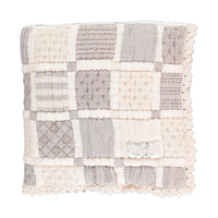 Bebe Organic Taupe Patchwork Mai Blanket