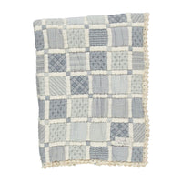 Bebe Organic Blue Patchwork Mai Blanket