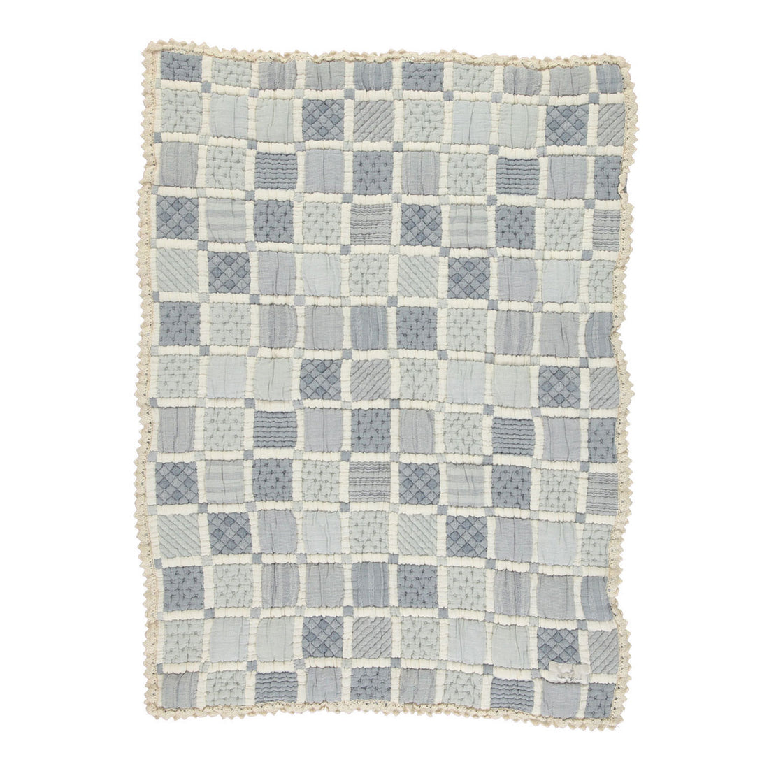 Bebe Organic Blue Patchwork Mai Blanket