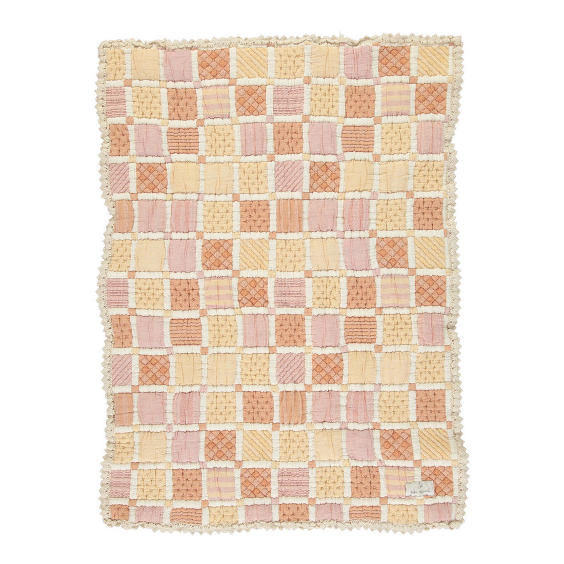 Bebe Organic Dusty Rose Patchwork Mai Blanket