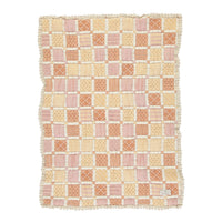 Bebe Organic Dusty Rose Patchwork Mai Blanket