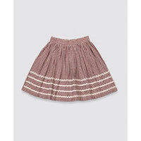 Little Cotton Clothes Sugarplum Check Margot Skirt