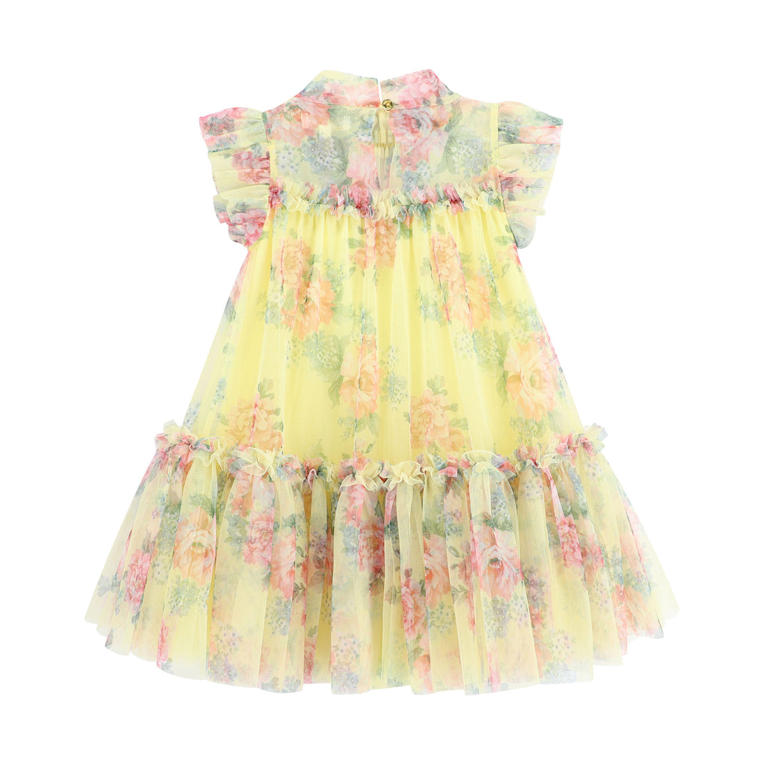 Angels Face Sherbert Marigold Flower Tulle Dress