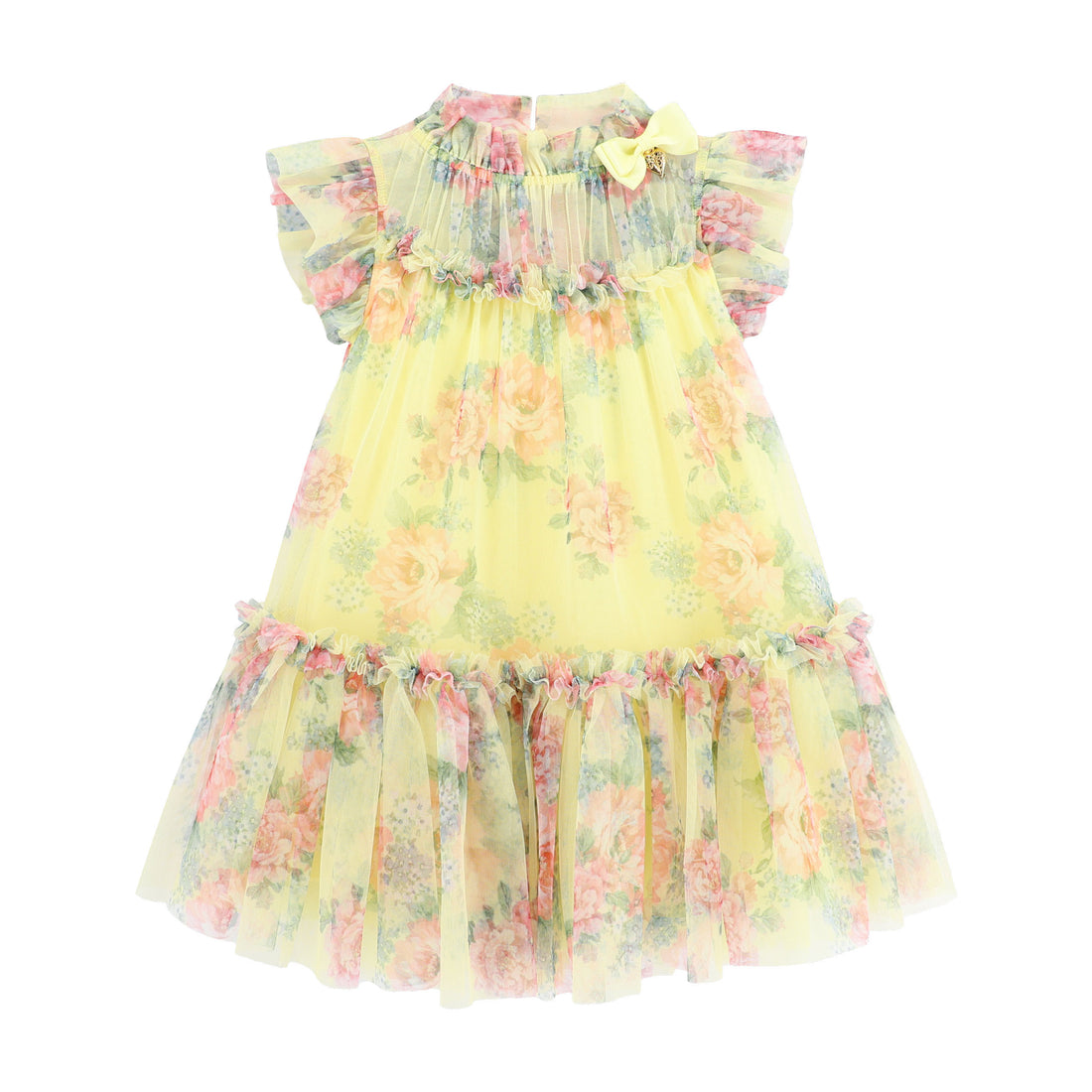 Angels Face Sherbert Marigold Flower Tulle Dress