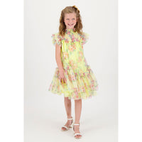 Angels Face Sherbert Marigold Flower Tulle Dress