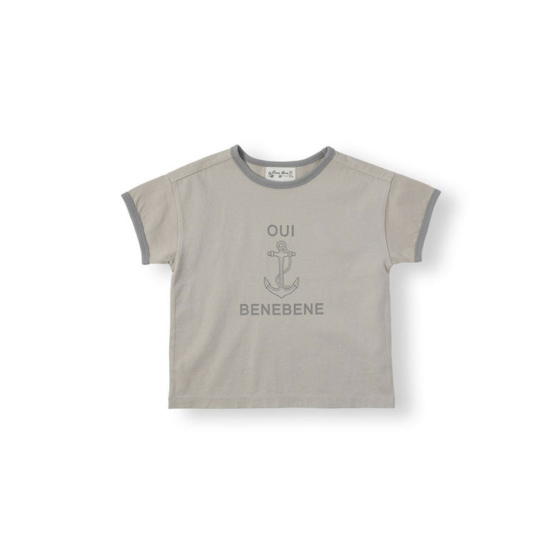 Bene Bene Ecru Marine Lining Half T-Shirt