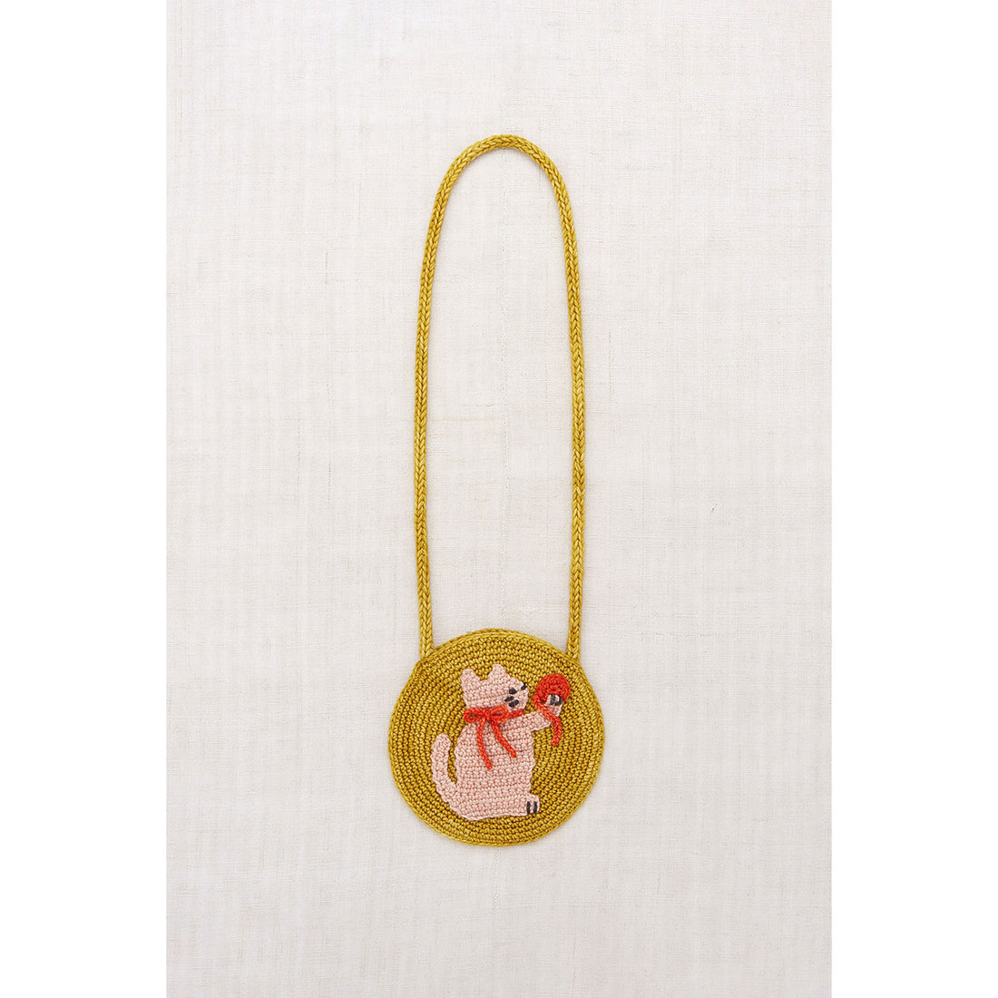 Misha and Puff Citron Meadow Yarn Cat Circle Bag