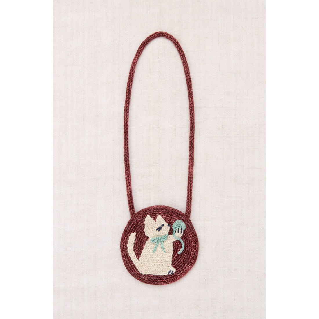 Misha and Puff Madder Root Meadow Yarn Cat Circle Bag