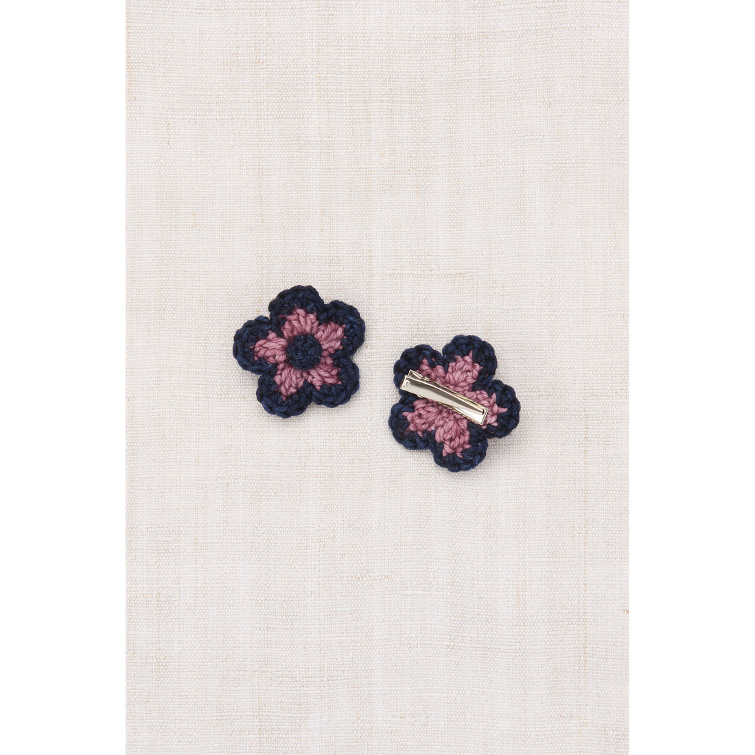 Misha and Puff Antique Rose Medium Flower Clip Set