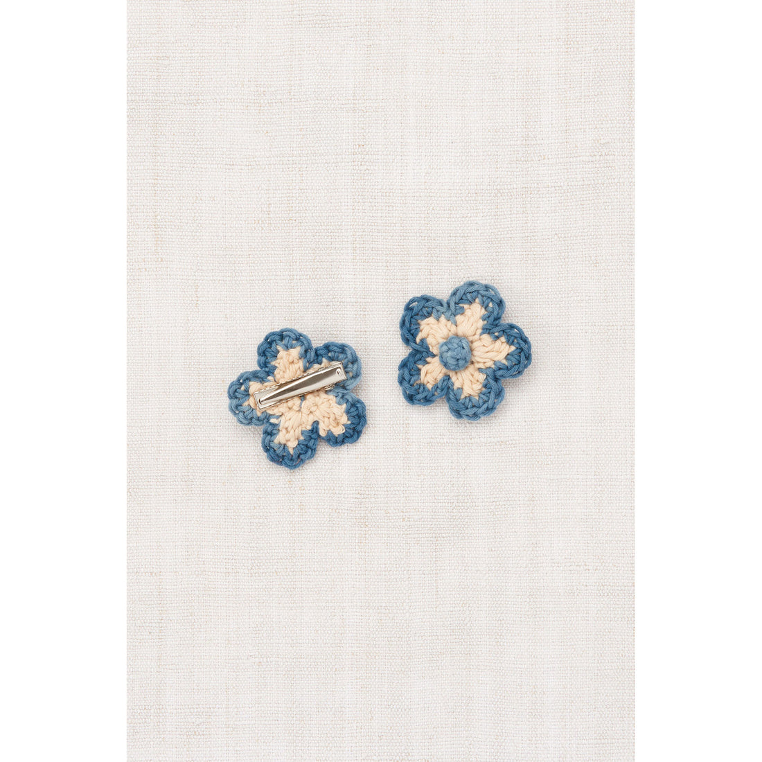 Misha and Puff Bisque Medium Flower Clip Set