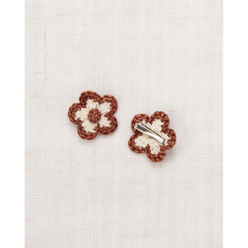 Misha and Puff  Chestnut Medium Flower Clip Set